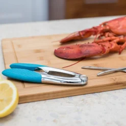 Trudeau Maison Marine Seafood-Lobster Cracker (blue/Stainless Steel)