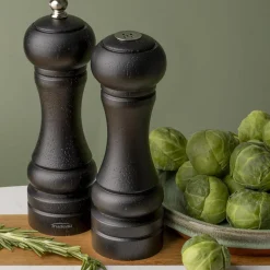 Trudeau Maison Seville Wood Salt and Pepper Mill - Set of 2 (Espresso)