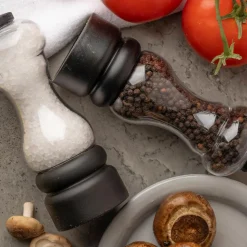 Trudeau New York Salt and Pepper Mill - Set of 2 (Clear/Black)