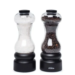 Trudeau New York Salt and Pepper Mill - Set of 2 (Clear/Black)