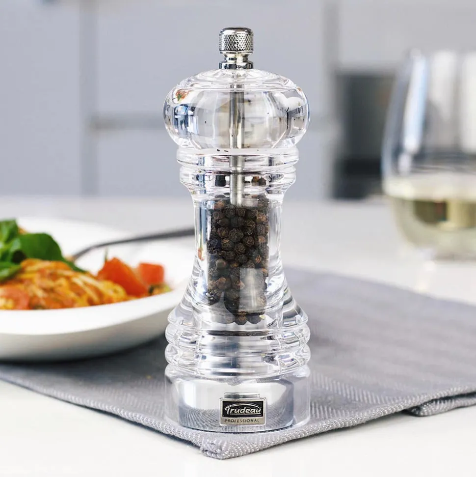 Trudeau Professional 6" Acrylic Adjustable Pepper Mill