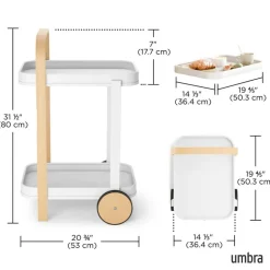 Umbra Bellwood Bar-Serving Cart 20.8x17x31.4