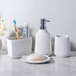 Umbra Corsa Ceramic Toothbrush Holder (White)