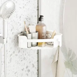 Umbra Flex Adhesive Corner Basket (White)