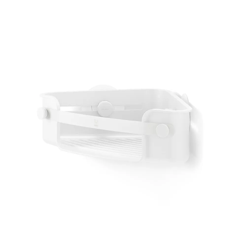 Umbra Flex Adhesive Corner Basket (White)