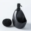 Umbra Joey Ceramic Soap Pump with Scrubber (Black)