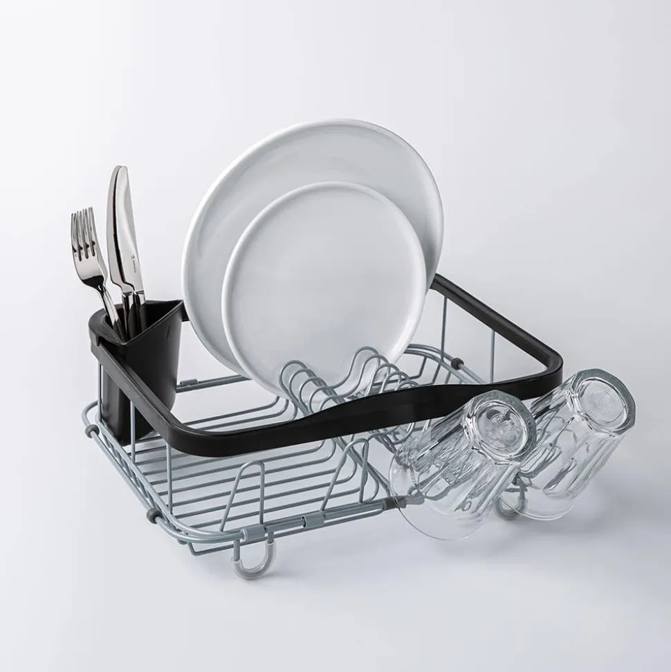 Umbra Sinkin In-Sink Dish Rack (Black/Nickel)