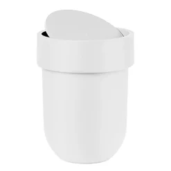 Umbra Touch Plastic Waste Can with Lid 6L (White)