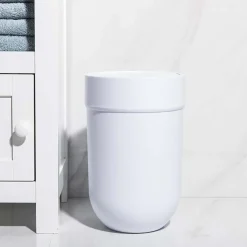 Umbra Touch Plastic Waste Can with Lid 6L (White)