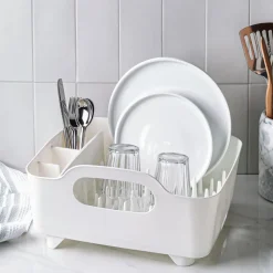 Umbra Tub Plastic Dish Rack (White)