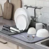Umbra Udry Dish Rack with Microfibre Dry Mat (Charcoal)
