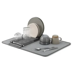 Umbra Udry Microfibre Drying Mat with Rack - Charcoal (24x18