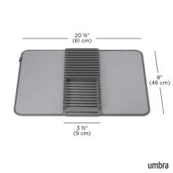 Umbra Udry Microfibre Drying Mat with Rack - Charcoal (24x18