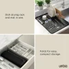 Umbra Udry Microfibre Drying Mat with Rack - Black (24x18")