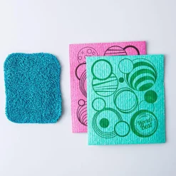 Universal Stone Simply Clean Swedish Cloth & Scrubber Combo - Set/3