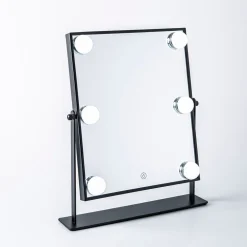 Upper Canada Danielle L.E.D. Hollywood 6-bulb Vanity Mirror (Black)