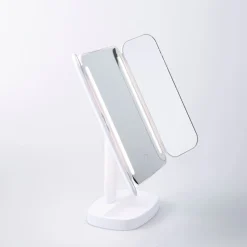 Upper Canada Danielle L.E.D. Tri-Fold '1x/3x/5x' Vanity Mirror w/ Tray