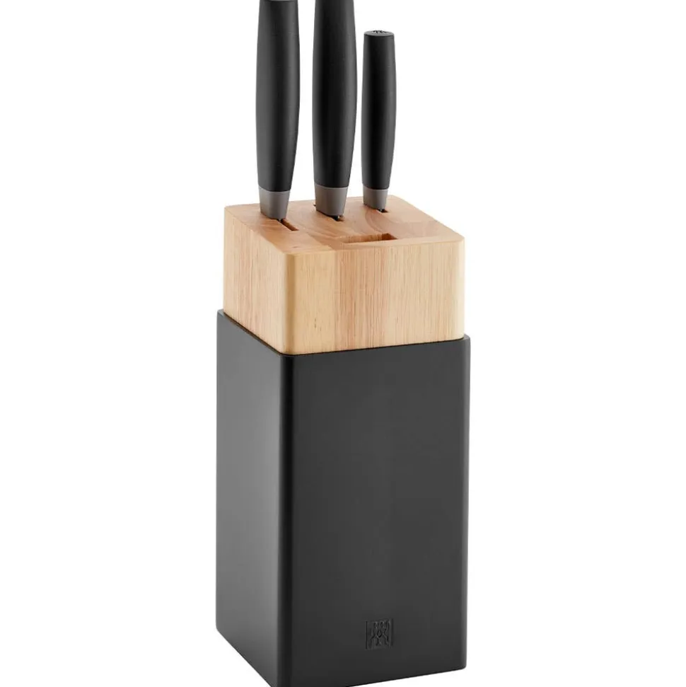 Zwilling Now Stainless Wood Knife Block Combo - Set of 4 (Black)