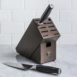 ZWILLING 11-Slot Wood Knife Block (Charcoal)