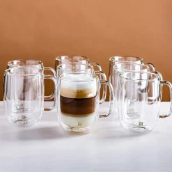ZWILLING Sorrento Double Wall Latte Mug w/Handle 'Buy 6 & Get 8'