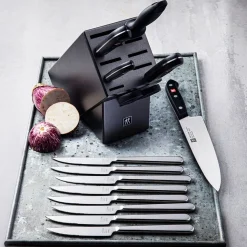 ZWILLING Tradition Block Combo with Bonus Steak Knives (Charcoal)