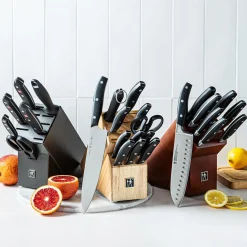 ZWILLING Tradition Block Combo with Bonus Steak Knives (Charcoal)