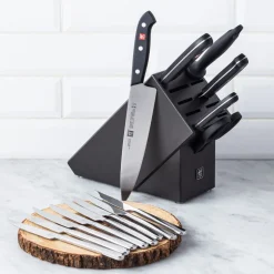 ZWILLING Tradition Block Combo with Bonus Steak Knives (Charcoal)