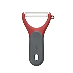 Zyliss Effortless 'Soft Skin' Serrated Swivel Y-Peeler (Black/Red)