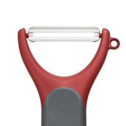 Zyliss Effortless 'Soft Skin' Serrated Swivel Y-Peeler (Black/Red)