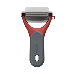 Zyliss Effortless 'Soft Skin' Serrated Swivel Y-Peeler (Black/Red)