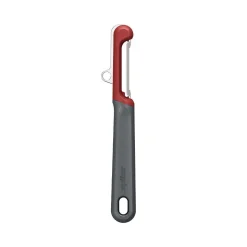 Zyliss Effortless 'Soft Skin' Serrated Swivel Peeler (Black/Red)